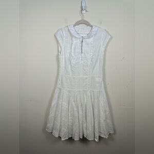 Knockin on Heavens Door Revolve White Eyelet Coquet Dress Size 42 EUC
